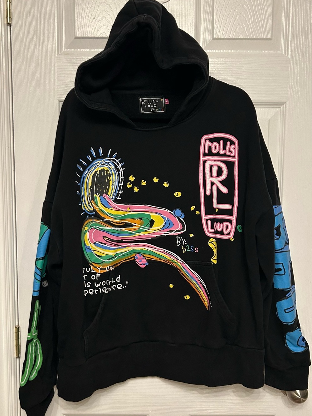 b2Ss Rolling Loud Urban Outfitters Exclusive Rainbow Road Hoodie Sweatshirt XL